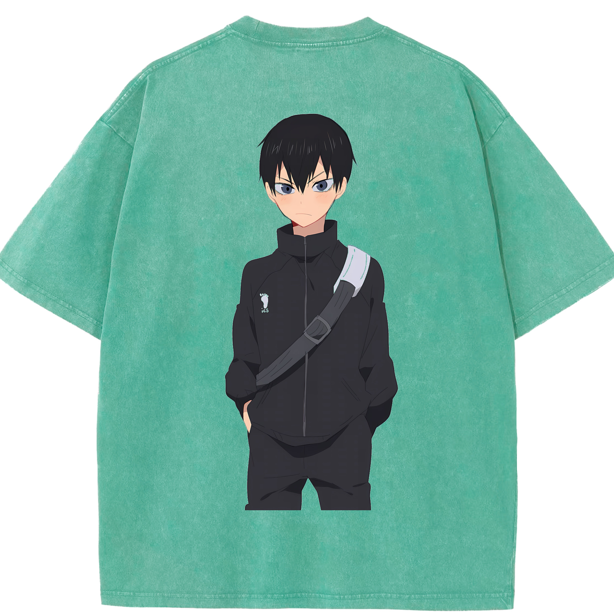 （画像用） ハイキュー!! Haikyu!! 綿100% ヴィンテージ風 半袖Tシャツ（背面プリント）